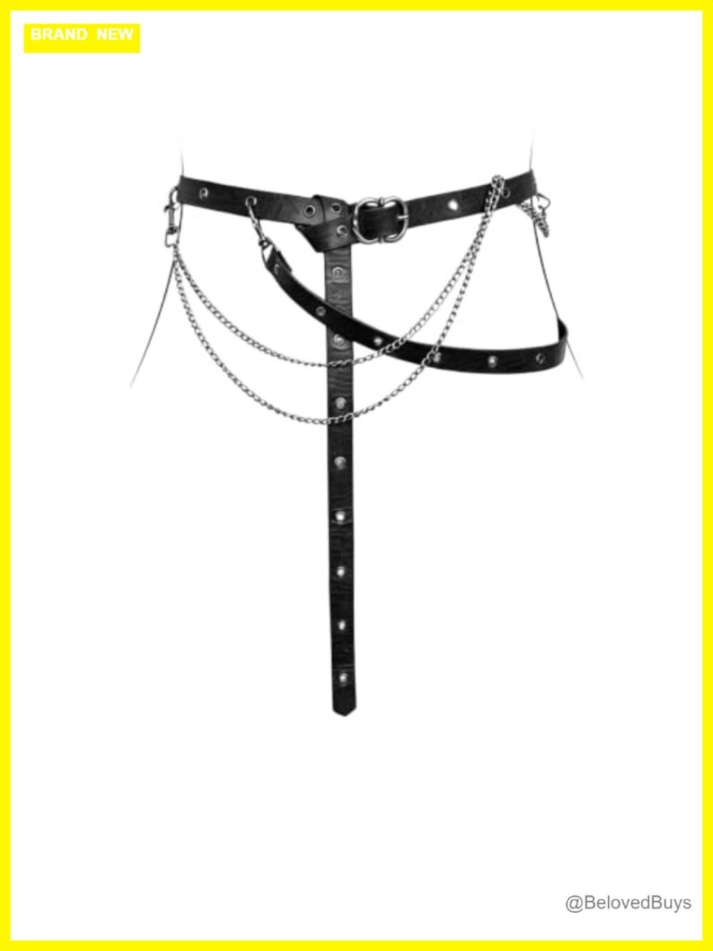 Faux Leather Chain Belt Women Pirate Waist Belt Renaissance Medieval Cosplay